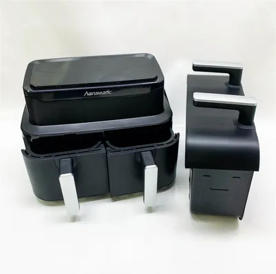 Produktbild von HANSEATIC Heißluftfritteuse HAF212600D 39156050 2in1, 2600 W, XXL-Volumen 9L mit Dörrfunktion, 2 Einschüben und Touchdisplay.