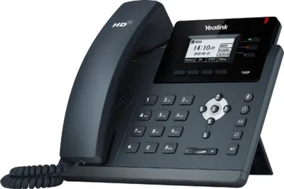 Produktbild von Yealink SIP-T40P, IP-Telefon, Schwarz, Kabelgebundenes Mobilteil, Tisch/Wand, 1000 Eintragungen, LCD