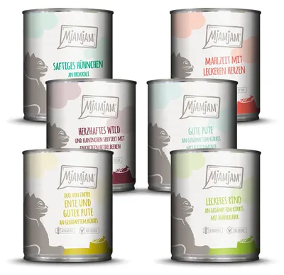Image de MjAMjAM - 6x800g de nourriture humide Mixpaket III pour ton chat