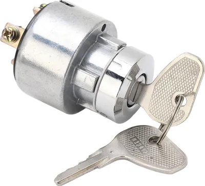 Obrázek produktu pro Spínač zapalování traktoru 66021 55140 Spínač startování z hliníkové slitiny se 2 klíči Náhrada pro traktory Kubota M4030 M4700