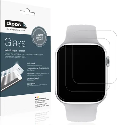 Produktbild von 2x Schutzfolie für Iwo Watch 7 Pro matt - Anti-Shock 9H Folie dipos Glass