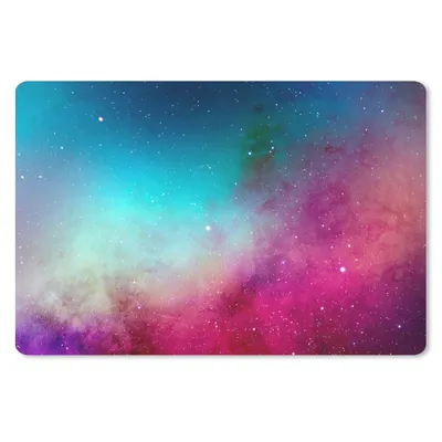 Produktbild von MuchoWow® Schreibtischunterlage Aquarell - Sternenhimmel - Rosa - Blau 60x40 cm - XXL Mauspad - Großes Mauspad