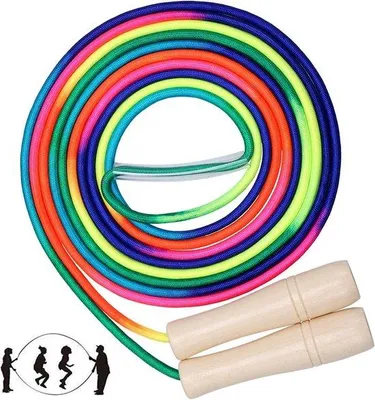 Immagine prodotto di Corda per saltare arcobaleno regolabile da 16 piedi per bambini