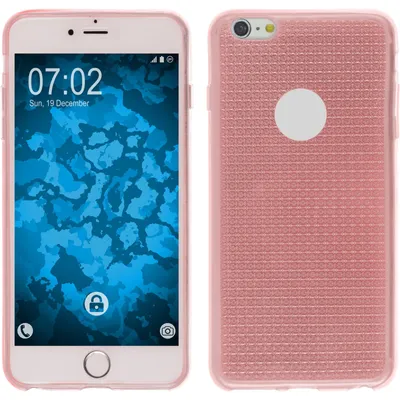 Produktbild von PhoneNatic Case kompatibel mit Apple iPhone 6s / 6 - rosa Silikon Hülle Iced + 2 Schutzfolien