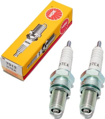 Produktbild von Zündkerzen Set NGK 2x D7EA Zündkerze, 19,0mm Langgewinde Ø 12,0mm Hex 18,0mm, Elektrodenabstand 0,75mm, Wärmewert 7, 7912