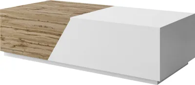 Produktbild von MIRJAN24 Couchtisch Ceelias, Modern Wohnzimmer Sofatisch mit Stauraum, Industrial Kaffeetisch (Farbe: Weiß / Wotan)