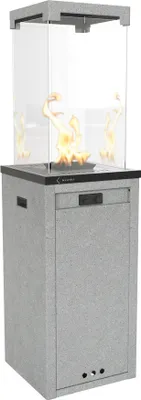 Zdjęcie produktu dla KRATKI Patio Light Granito - Grzejnik tarasowy gazowy 8,2kW - Gaz propan G31/50mbar - Zestaw z reduktorem - Grzejnik tarasowy do ogrodu - Promiennik ciepła