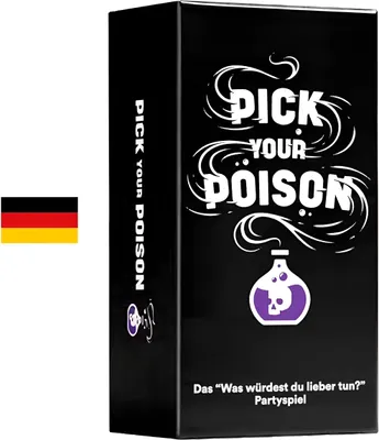 Produktbild von DYCE LLC, Pick Your Poison, Gesellschaftsspiel mit spannenden "Würdest du lieber..."-Entscheidungen, ideal für Partys und Spielabende, Für 3 bis 10 Spieler ab 10 Jahren