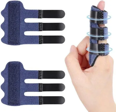 Produktbild von Verstellbare Fingergips, 2 Stück, für kleine Finger, Fingerorthese, für Schutz bei gebrochenen Zehen, Entlastung von Gelenkschmerzen und Erholung von Sportverletzungen