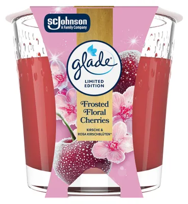 Produktbild von Glade Duft-Kerze Frosted Floral Cherries, 112g Limited Edition, changing every year