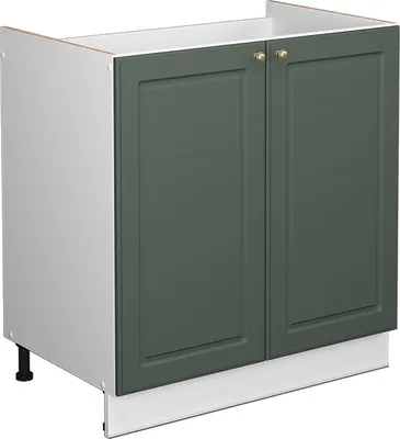 Produktbild von Spülenunterschrank Vicco Fame-Line Grün-Gold Landhaus 80 cm ohne Arbeitsplatte, Model 38017