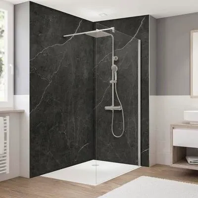 Produktbild von BREUER Walk In VIA 90 x 190 cm Profil chrom Klarglas schmutzabweisende Glasbeschichtung Reversibel