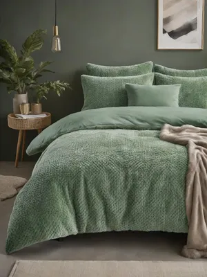 Obrázek produktu pro Sleeptime Fur Teddy zelený 200 x 200/220 cm