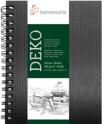 Produktbild von Hahnemühle Deko Skizzenbuch - 140 g/m² - DIN A4 - 62 Blatt