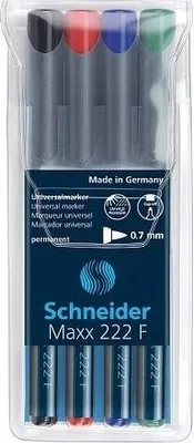 Zdjęcie produktu dla Foliopis SCHNEIDER MAXX 222 F 0,7mm 4 kol. mix