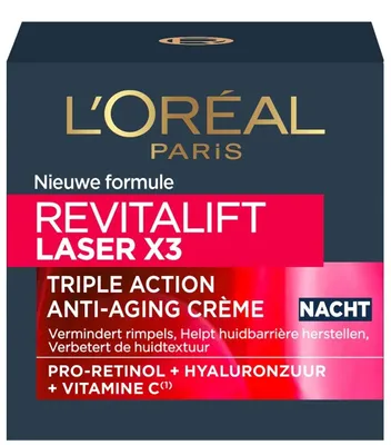 Produktbild von L'Oréal Paris Revitalift Laser X3 Anti-Rimpel Nachtcreme (50 ml)