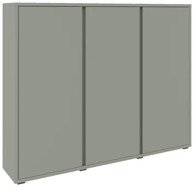 Produktbild von Schuhschrank LIV, schilfgrün, drei grifflose Drehtüren, modern-minimalistisch, Holznachbildung