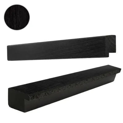 Produktbild von Möbelgriffe aus Holz Massiver 2 Stücke Schrankgriffe 20 cm Schwarz Matt