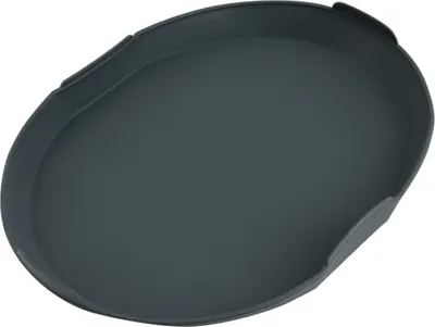 A dark gray silicone steam insert for a kitchen appliance.