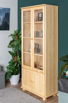 Produktbild von Kiefernholz Vitrine