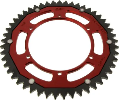 Produktbild von ZF Krone 49 Zähne Teilung 428 Rot Schwarz Dual für Derbi