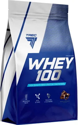 Produktbild von Trec Nutrition Whey 100 (900g) Double Chocolate - Eiweiße - Molkenprotein-Konzentrat