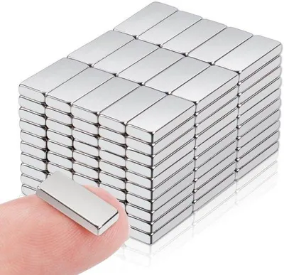 Imagen del producto de Imanes de neodimio rectangulares, pequeños y de alta potencia, 120 unidades, de 12 x 5 x 2 mm, para pizarras blancas y tableros de anuncios