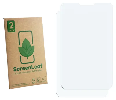 Produktbild von 2x ScreenLeaf Schutzfolie für Unitech HT730 nachhaltiger Displayschutz Display Schutz Folie Klar Transparent