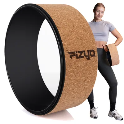Zdjęcie produktu dla Koło do Jogi i Pilatesu FIZYO Yoga Wheel Roller Pierścień do Ćwiczeń Fitness - Korkowe