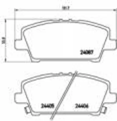 Produktbild von Brembo Bremsbelagsatz, Scheibenbremse Vorderachse P 28 037