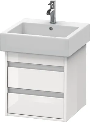 Produktbild von Waschtischunterbau KETHO 440x450x410mm weiß hochglanz weiß hochglanz