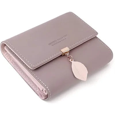 Produktbild von Damen Geldbörse klein & kompakt – Kunstleder Portemonnaie mit Fächern, Rosa