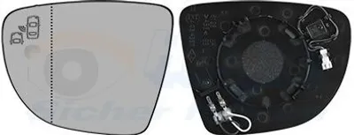 Produktbild von VAN WEZEL Spiegelglas Außenspiegel Links für RENAULT Clio IV Schrägheck (BH) Asphärisch Beheizbar Vorbereitet für Toter-Winkel-Warner 4420835