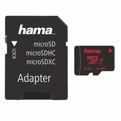 Image de hama 123979 Carte mémoire Micro SecureDigital HC, classe 3, 64 GB