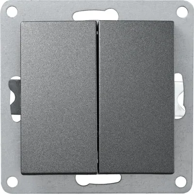Produktbild von Wechselschalter McPower "Flair", 2-fach, 250V/10A, UP, anthrazit, matt