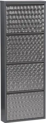 Produktbild von Schuhkipper >CLIP< (1stk) Metall / schwarz-anthrazit, montiert - 50x130x13,5 (BxHxT)