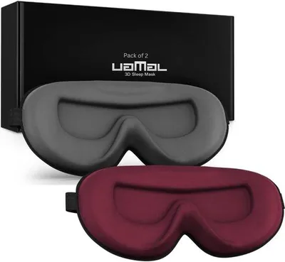 Produktbild von Famanu Schlafmaske 100% Lichtundurchlässig – Ergonomisches Augenmaske für Komfortables Schlafen – Ideal für Reisen und Meditation