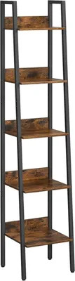 Image de Étagère bibliothèque VASAGLE à 5 niveaux, noire, 33,8 x 30 x 170 cm