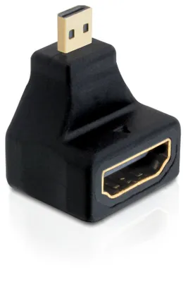 Produktbild von DeLOCK 65270, 19-p micro HDMI-D M, 19-p HDMI-A F, Schwarz
