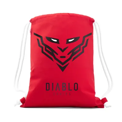 Zdjęcie produktu dla DIABLO Worek Plecak Szkolny Sportowy | Boczna Kieszeń na Suwak dla Gracza z Logo Diablo Chairs | Czerwony