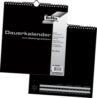 Produktbild von folia Kreativ-Wandkalender 230 x 240 mm schwarz