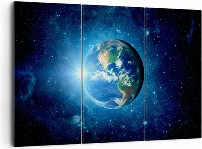 Produktbild von Bild auf Leinwand - Leinwandbild - Erde Universum Sterne Galaxie - 165x110cm - Wand Bild - Wanddeko - Leinwanddruck - Bilder - Kunstdruck - Leinwand bilder - Wandkunst - CE165x110-2943