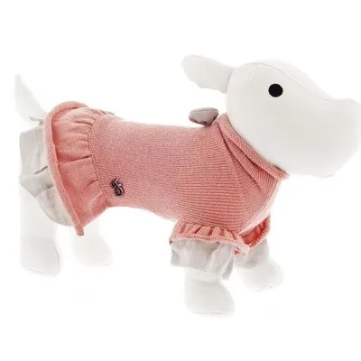 Obrázek produktu pro Pletené šatičky růžové, Velikost: 24 cm