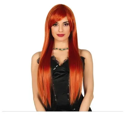 Produktbild von Lange glatte rote Haarperücke REDHEAD Prom