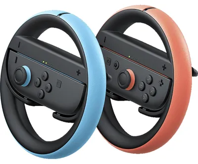 Produktbild von Nintendo Joy-Con 2-Lenkrad (Zweierset), Nintendo Switch 2, Rad-Mod, Schwarz, Blau, Rot, Kunststoff, Nintendo, Joy-Con 2