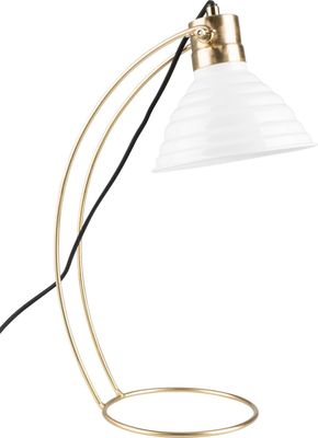 tischlampe Curly 47 cm Stahl weiß/gold