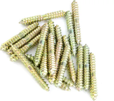 Image de 20pcs 5*40mm Vis à cheville Connecteur pour meubles en bois Vis à double extrémité