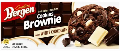 Immagine prodotto di Biscotti Bergen - Biscotti morbidi al cioccolato con cioccolato bianco - 126 g