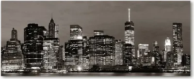 Produktbild von Tulup® Leinwandbild - 125x50 cm - Wandkunst - Drucke auf Leinwand - Leinwanddruck  - Sehenswürdigkeiten & Architektur - Schwarzweiß - Manhattan New York