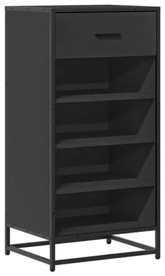 Zdjęcie produktu dla vidaXL Stojak na buty czarny 48x38x97,5 cm materiał drewnopochodny